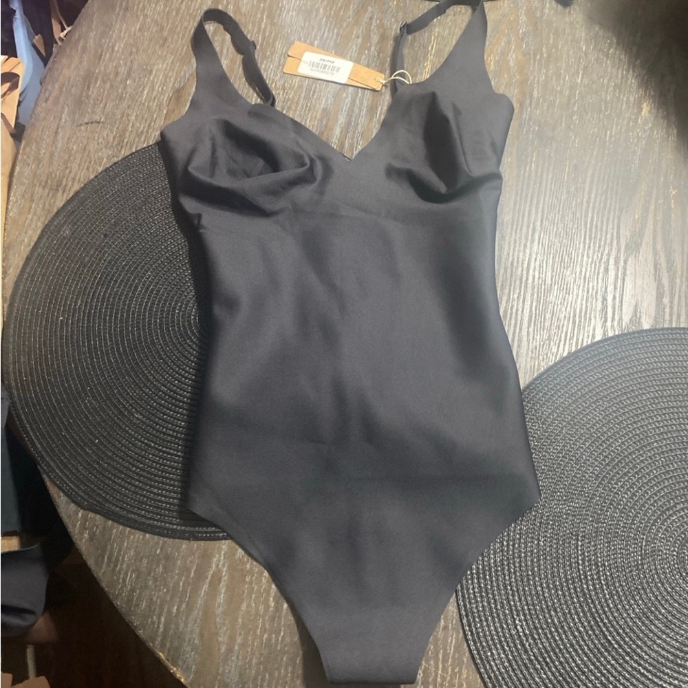Skims body unlined plunge thong bodysuit